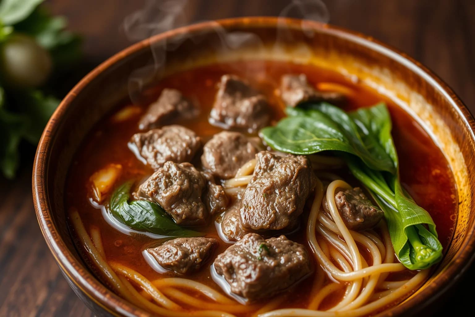 Sopa de fideos con res taiwanesa